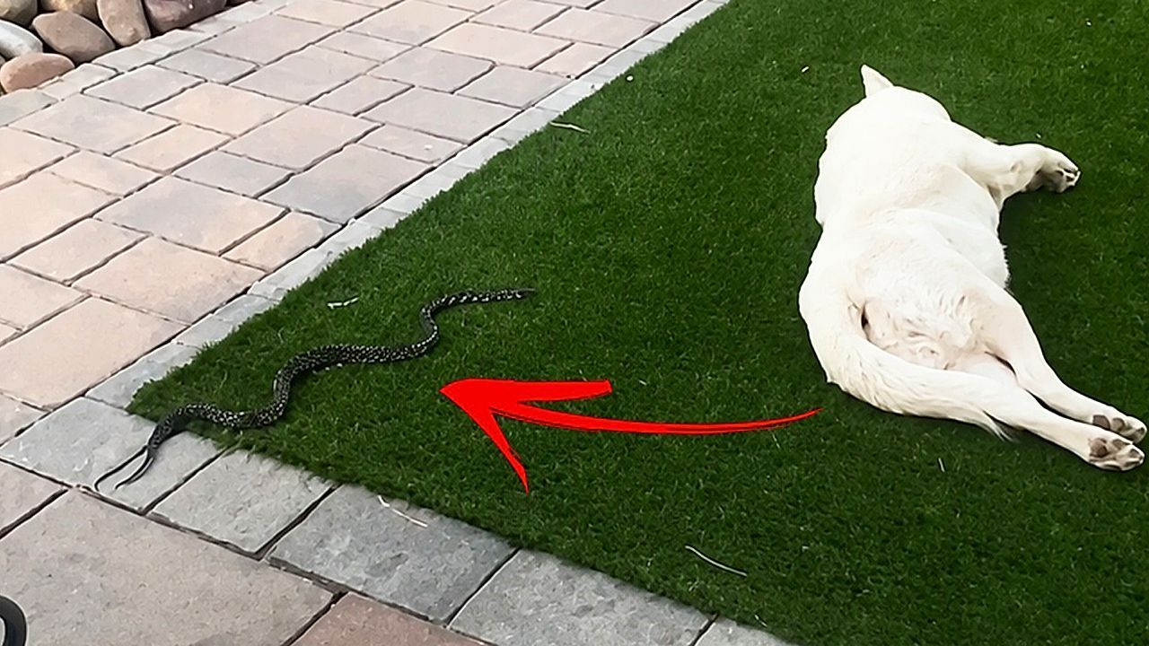 Video: Lazy husky ignores owner's snake warnings in Arizona garden