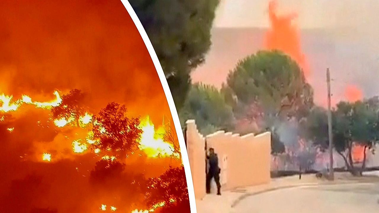 Video: Menschen fliehen vor Inferno: Mehrere Gemeinden nahe Madrid evakuiert