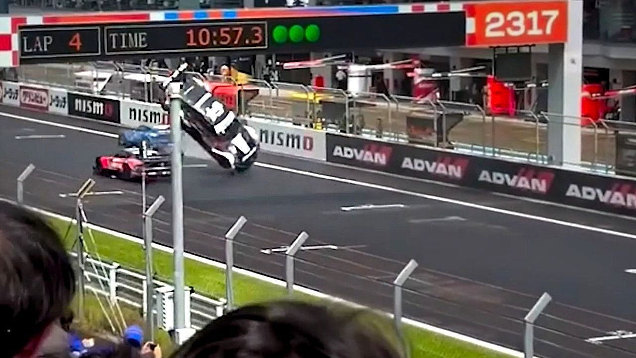 Video: Wagen hebt ab: Fahrer übersteht schweren Crash beim Fuji GT 300km