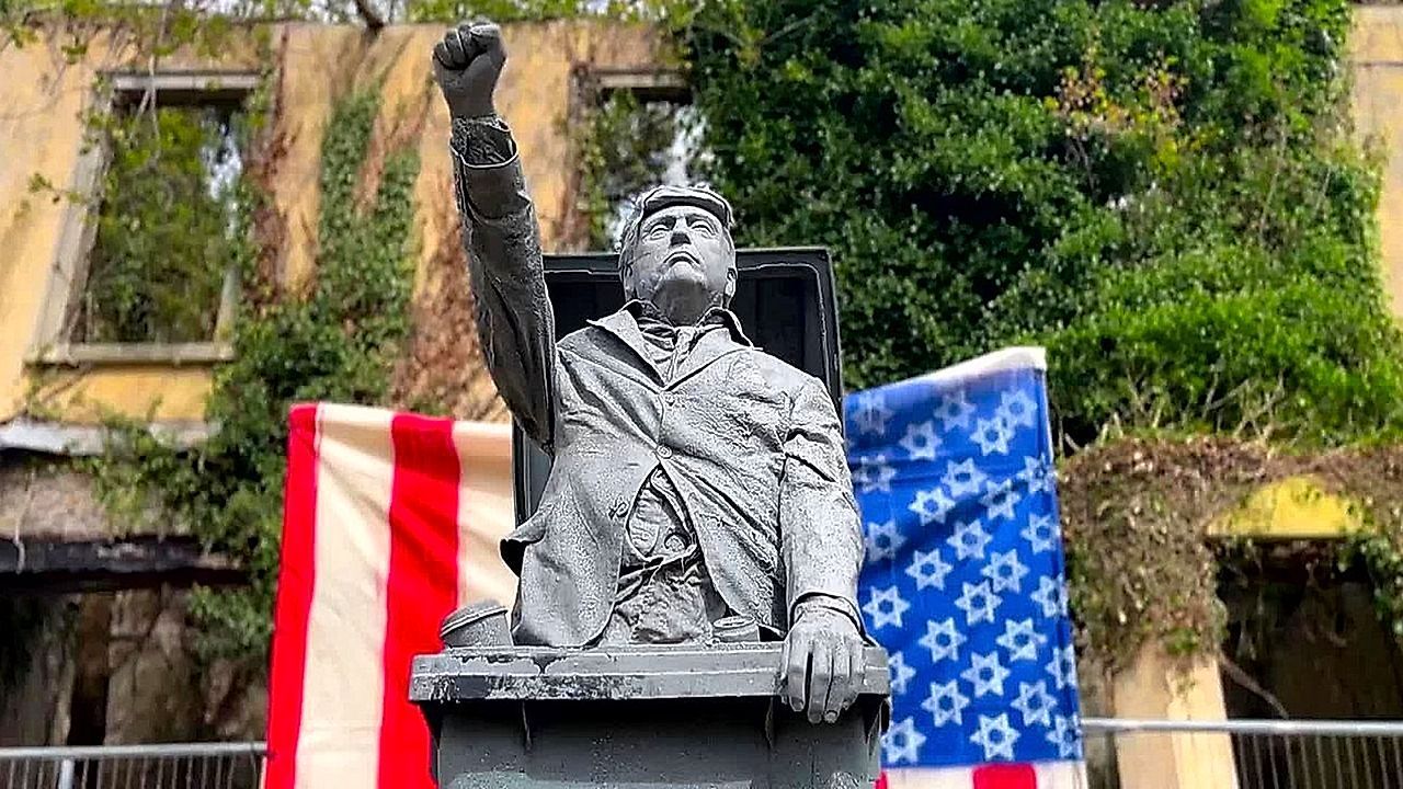 Video: US-Präsident im Müll: Streetart protestiert gegen Trump-Besuch in Irland