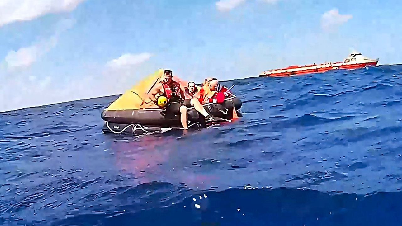 US Coast Guard rescues over 40 from burning research vessel off Louisiana