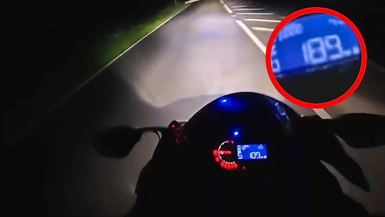 Motorcyclist jailed after his own GoPro footage caught him speeding at 189 mph