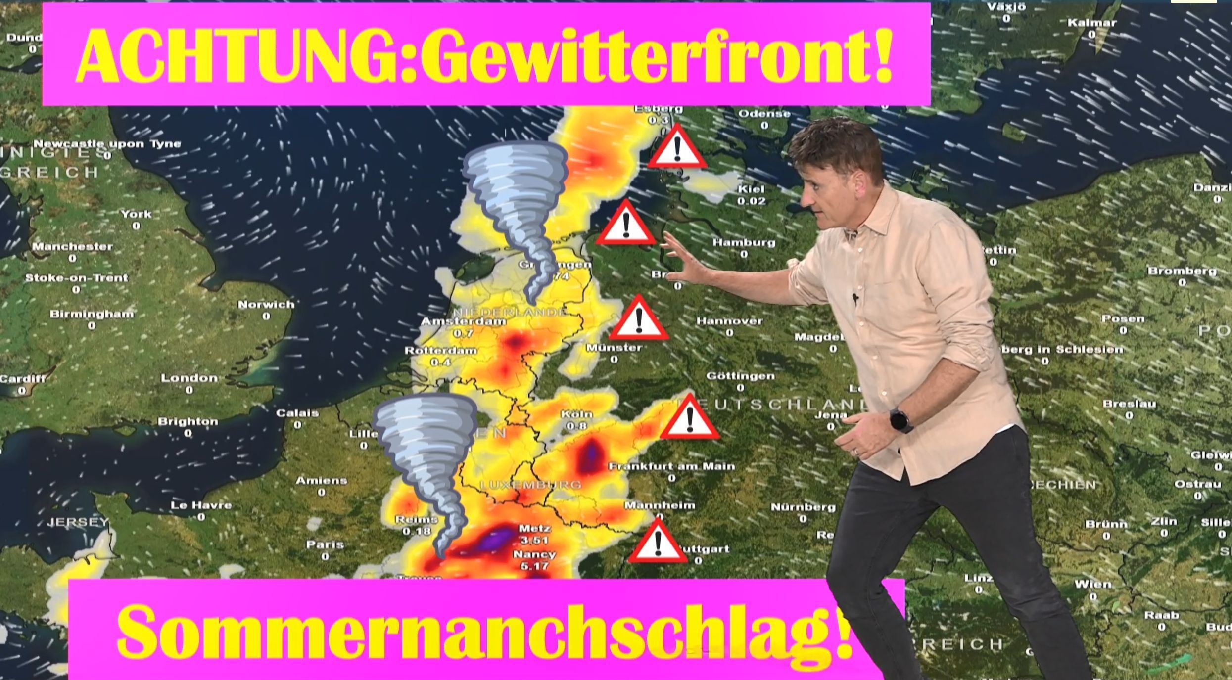 Video: Der große KNALL am Donnerstag! Tornados, Hagel & schwere Unwetter – diese Woche hat es in sich