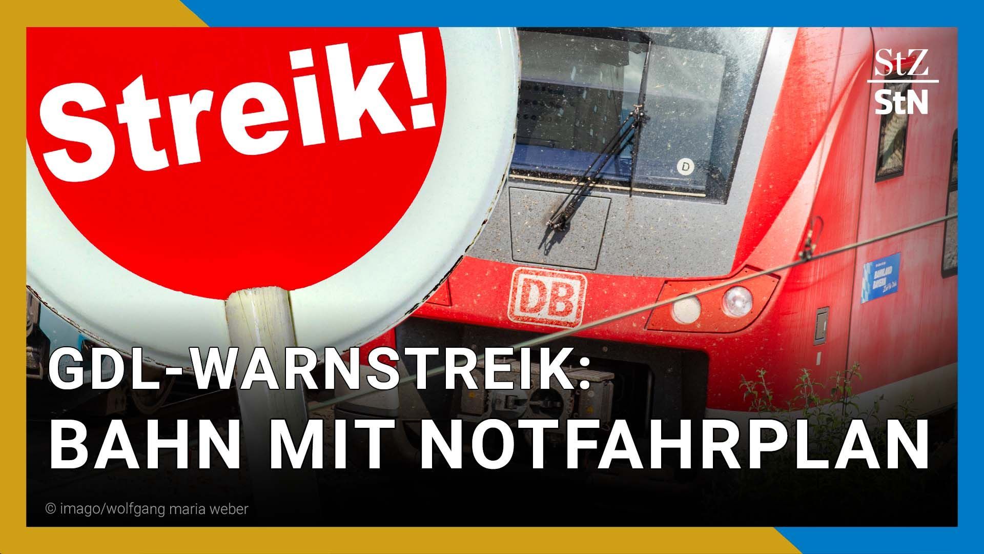 GDL-Warnstreik: Deutsche Bahn setzt auf Notfahrplan | Zahlreiche Zugausfälle