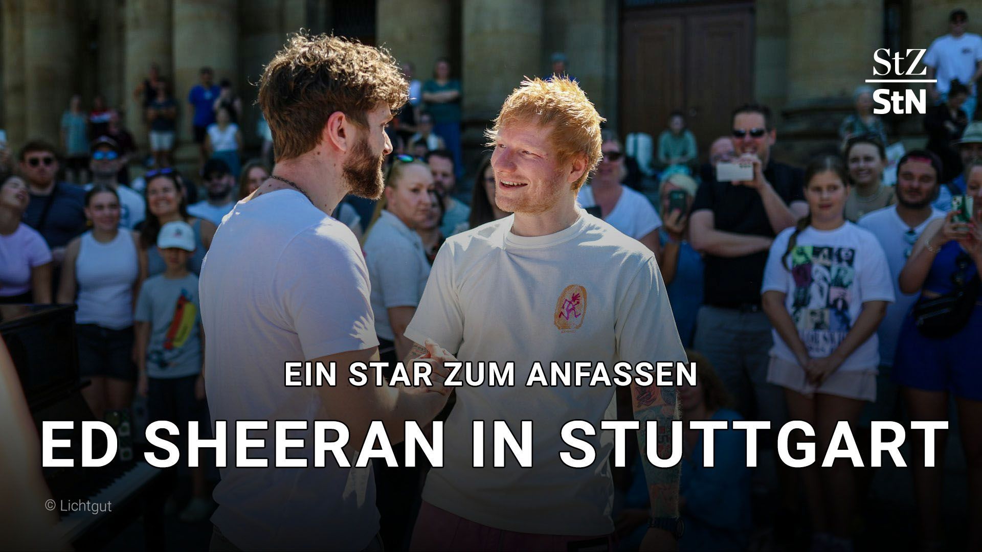 Video: Überraschungskonzert in Stuttgart: So nah war Superstar Ed Sheeran seinen Fans