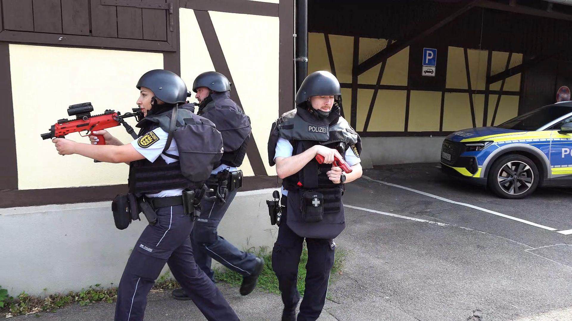Anti-Terror exercise by the police in Winnenden