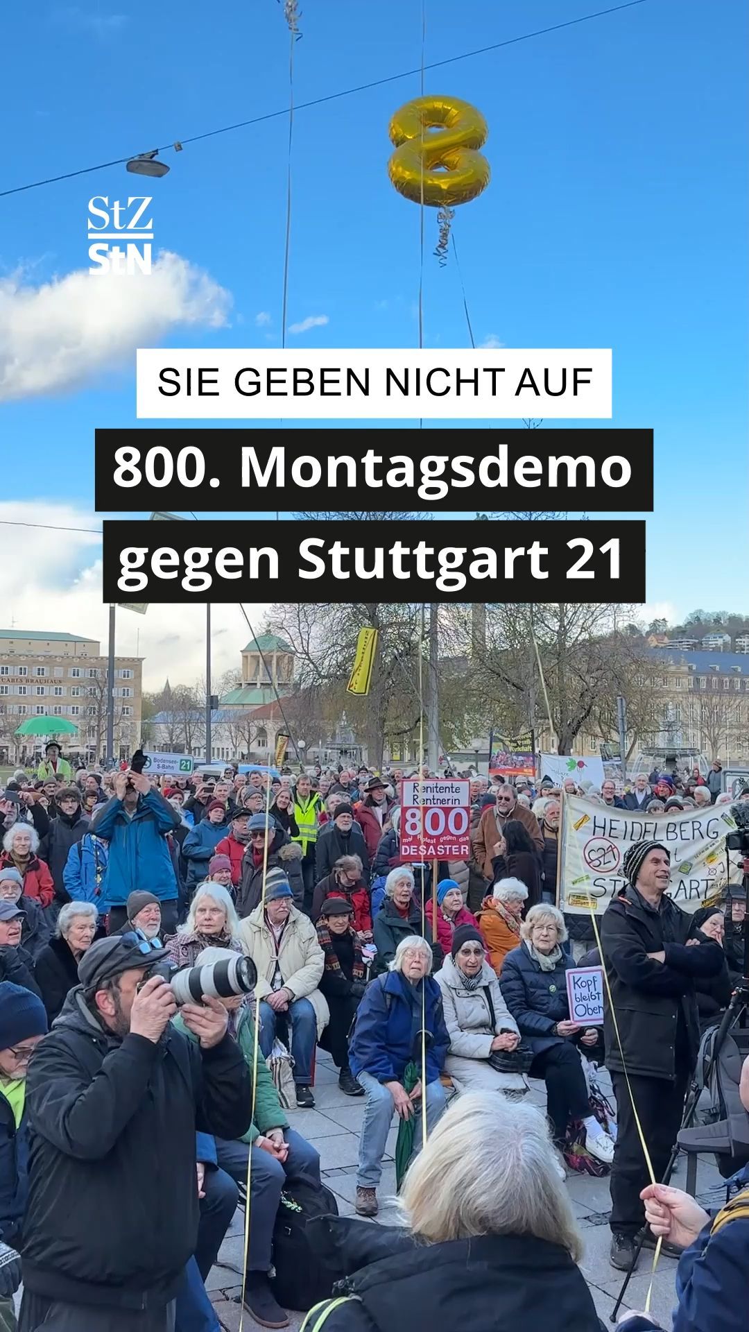 Video: 800. Montagsdemo gegen Stuttgart 21  