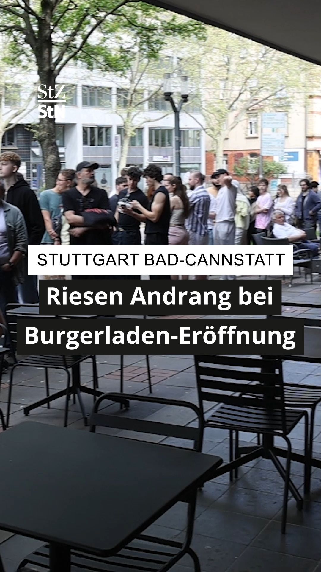 Video: Riesen Andrang bei Burgerladen-Eröffnung in Stuttgart