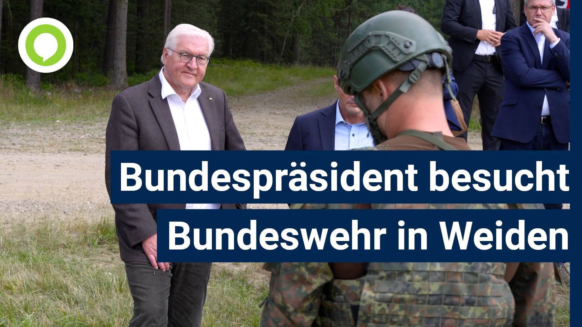 Bundespräsident Frank-Walter Steinmeier besucht Bundeswehr in Weiden