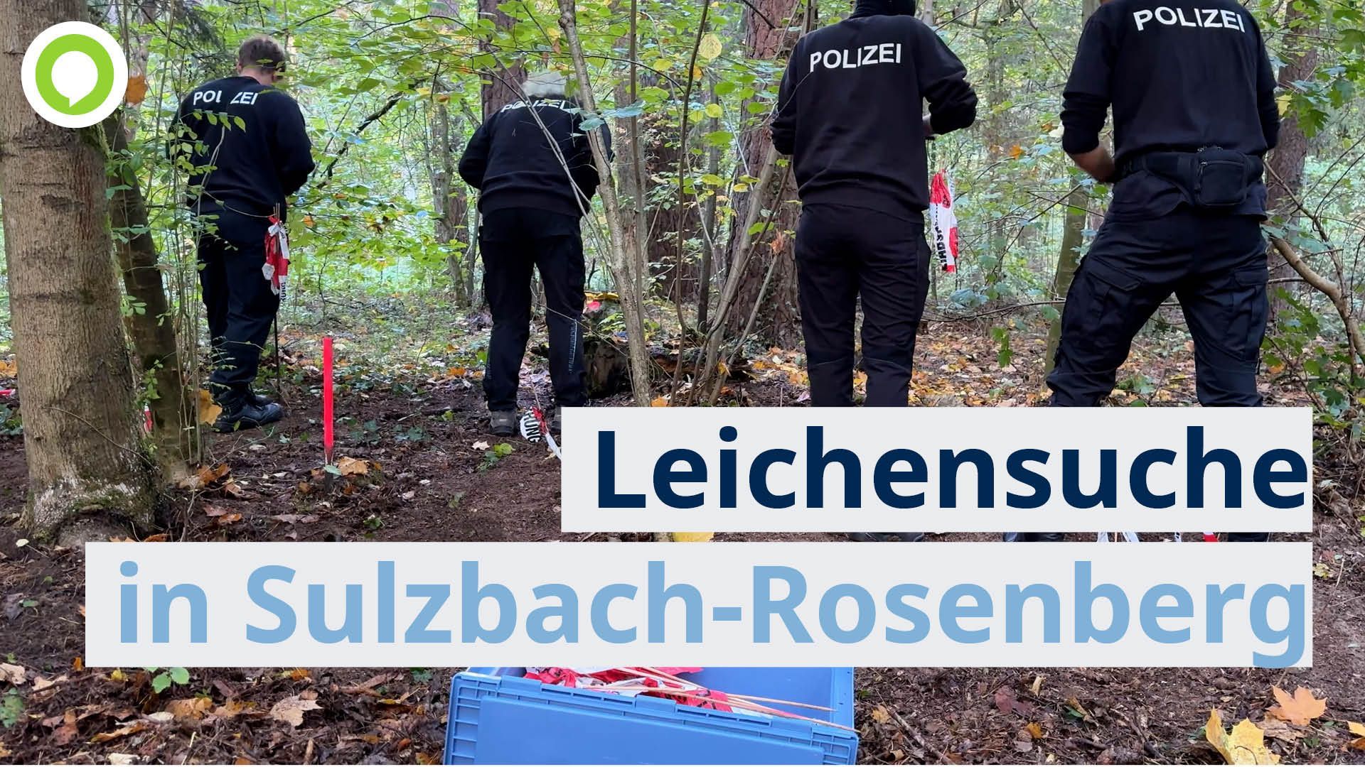 Video: Suche nach menschlichen Knochen in Sulzbach-Rosenberg: Leichenspürhunde und Tatortgruppe im Einsatz