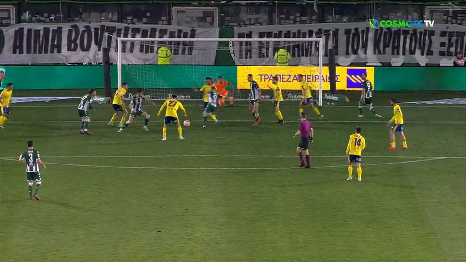 Τα δύο δοκάρια του Παναθηναϊκού σε διάστημα τριών λεπτών (vid)