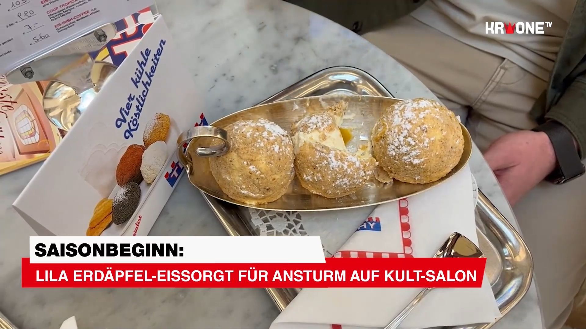 Video: Saison eröffnet Gemüse-Eis sorgt für Ansturm auf Wiener Kult-Salon