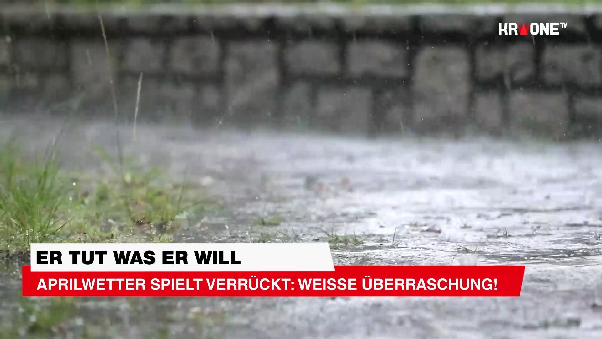 Video: Er tut was er will ++ Aprilwetter spielt verrückt: Weiße Überraschung!