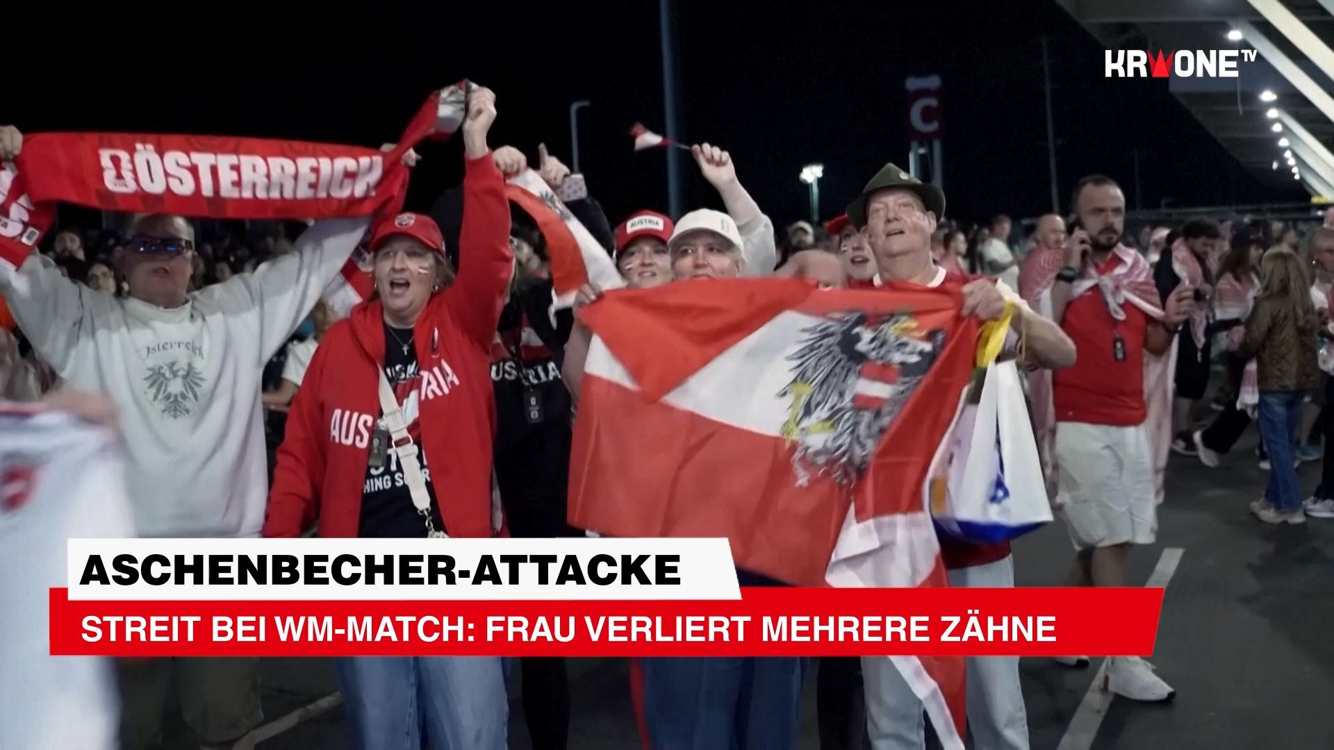 Video: Gewalt bei Public-Viewing: Frau verliert Zähne