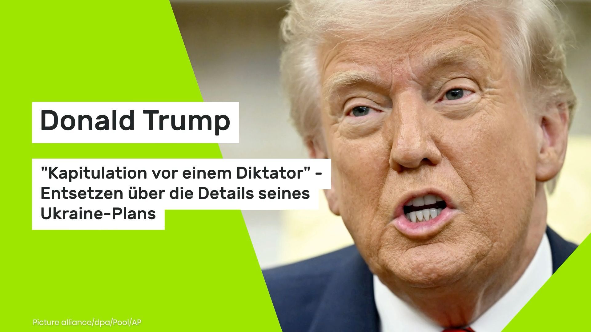 Donald Trump: "Kapitulation vor einem Diktator" - Entsetzen über die Details seines Ukraine-Plans