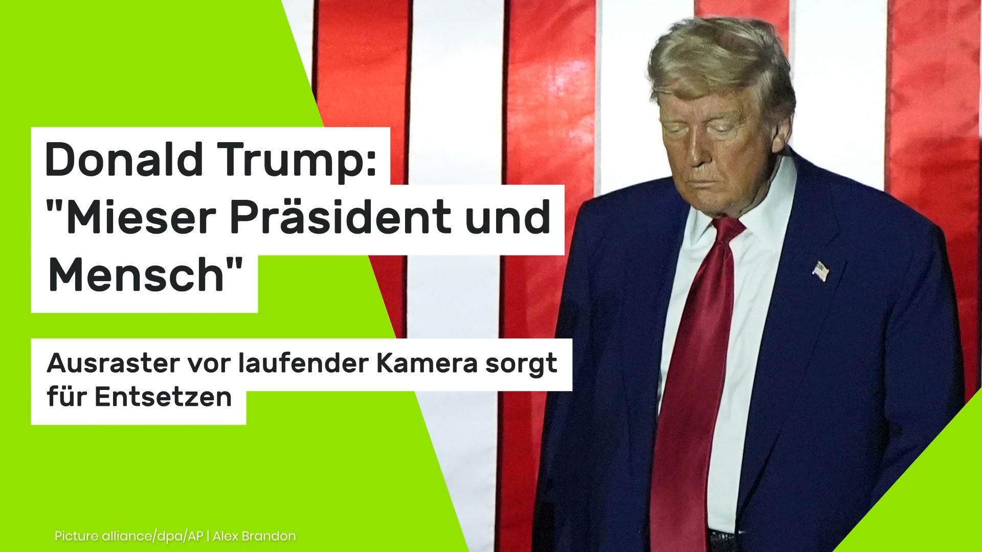 Video: Donald Trump: "Mieser Präsident und Mensch" - Ausraster vor laufender Kamera sorgt für Entsetzen