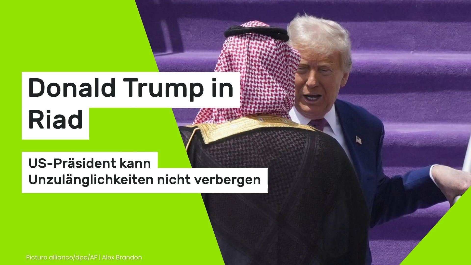 Video: Donald Trump in Riad: US-Präsident kann Unzulänglichkeiten nicht verbergen