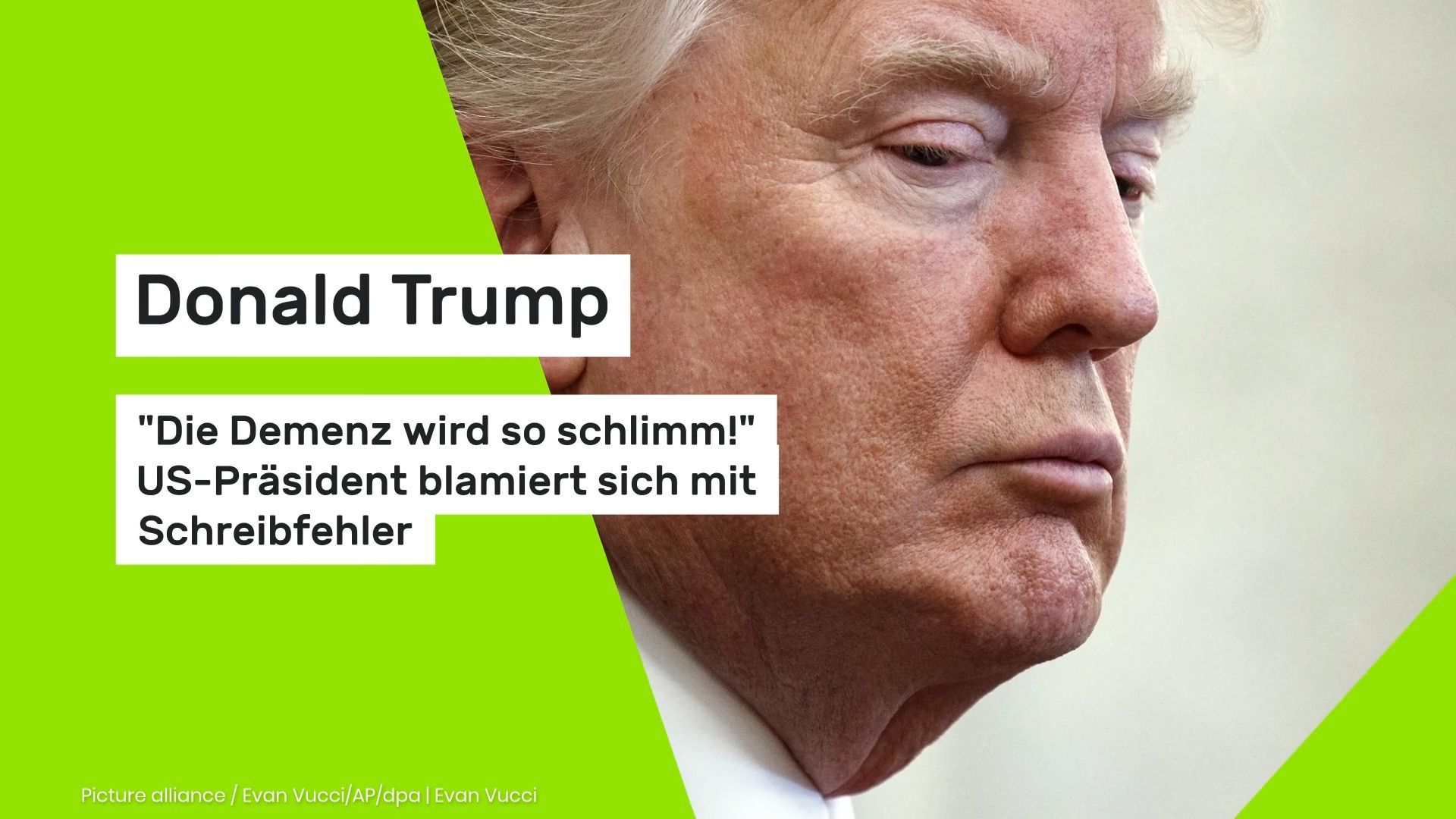 Video: Donald Trump: "Die Demenz wird so schlimm!" US-Präsident blamiert sich mit Schreibfehler