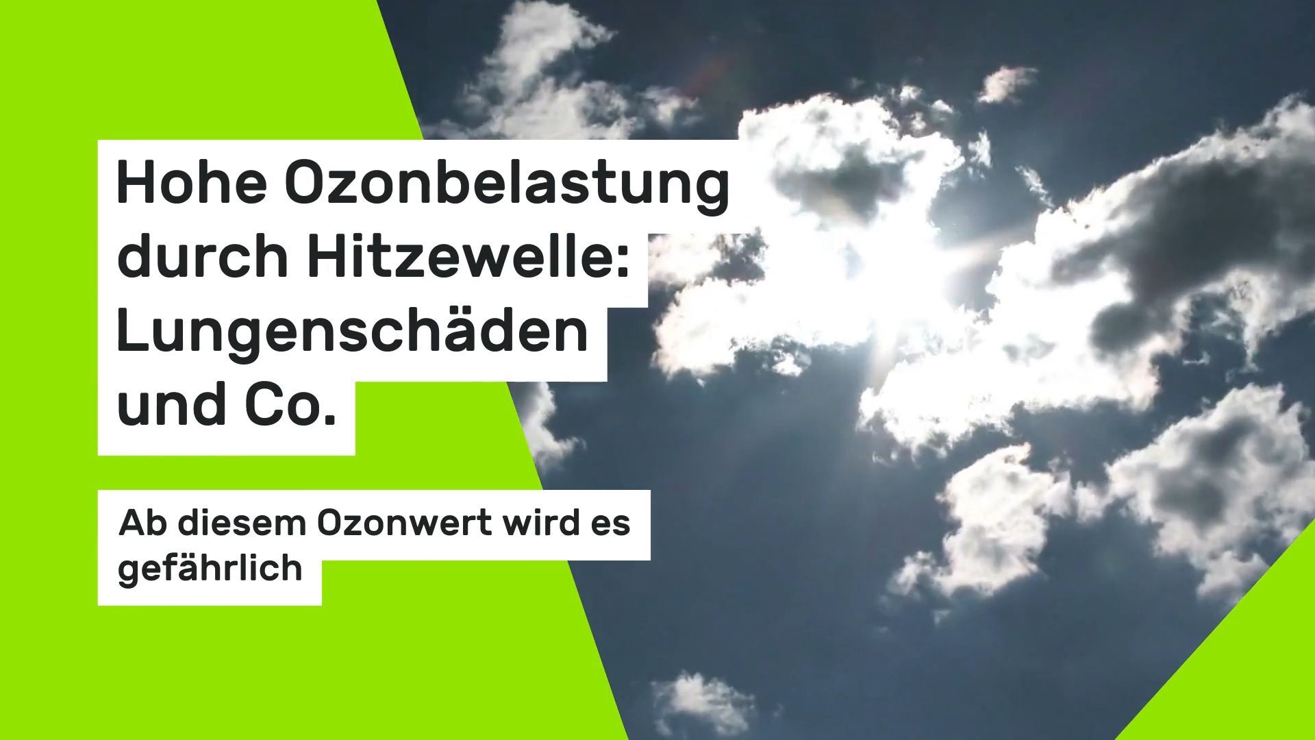 Video: Hohe Ozonbelastung durch Hitzewelle: Lungenschäden und Co. - Ab diesem Ozonwert wird es gefährlich