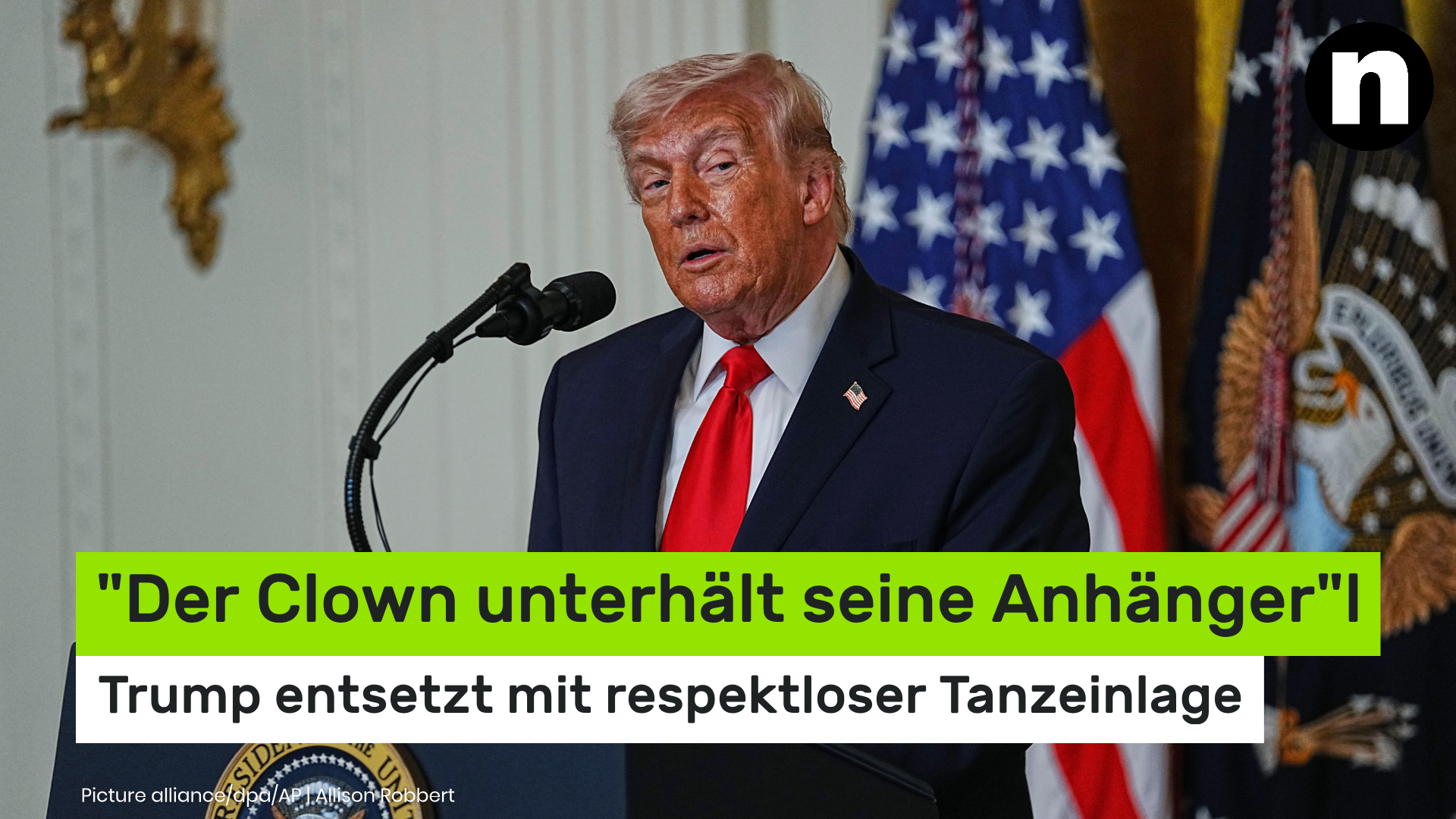 Video: "Der Clown unterhält seine Anhänger" Trump entsetzt mit respektloser Tanzeinlage