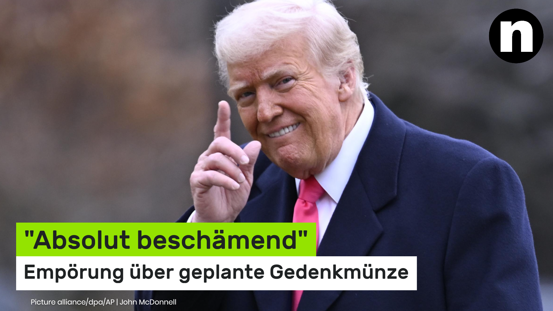 Video: Donald Trump: "Absolut beschämend" - Empörung über geplante Gedenkmünze