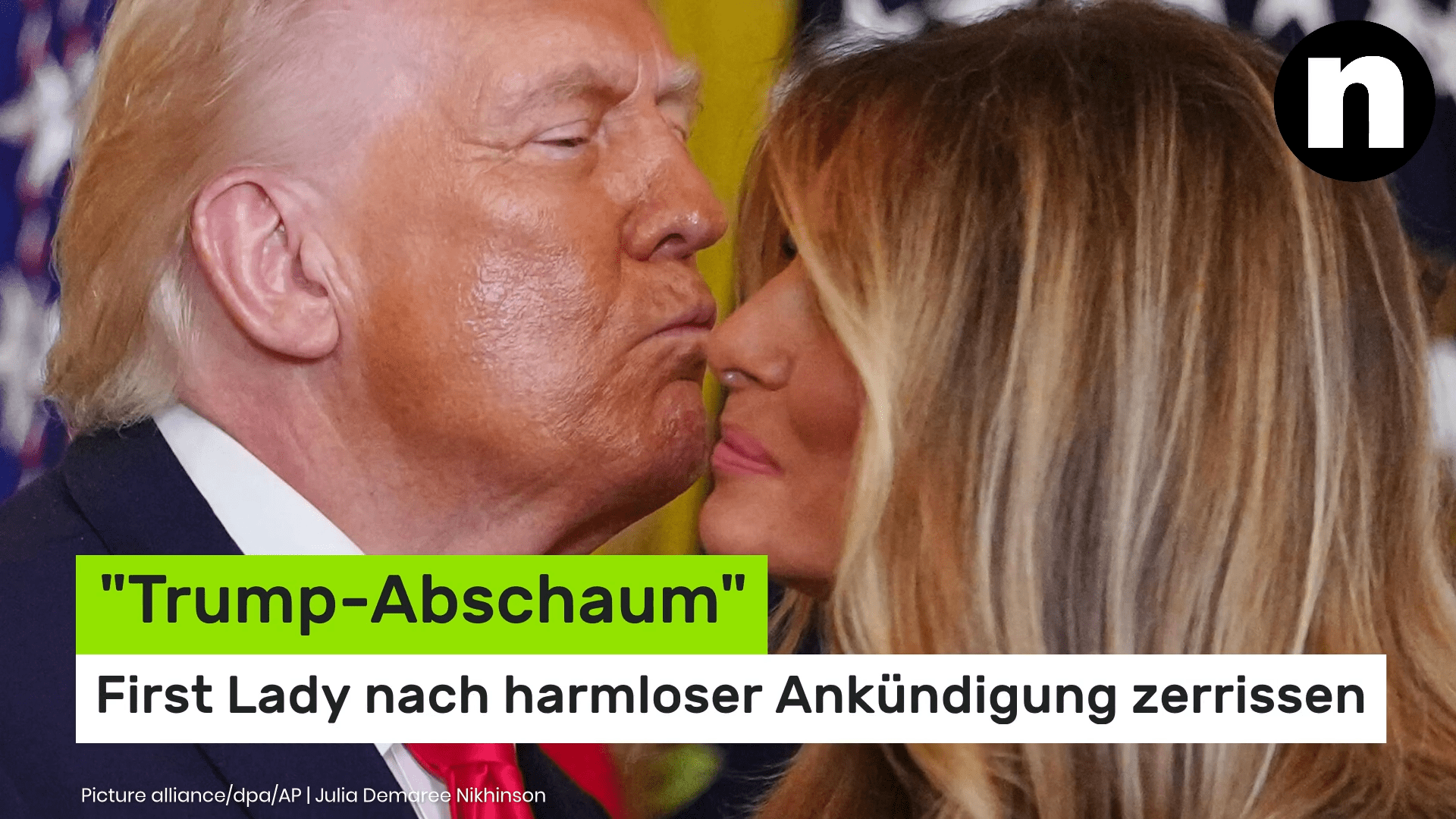 Video: Melania Trump: "Trump-Abschaum" - First Lady nach harmloser Ankündigung zerrissen