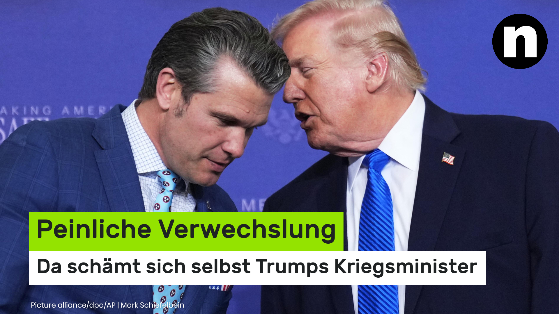 Video: Donald Trump: Peinliche Verwechslung - da schämt sich selbst sein Kriegsminister