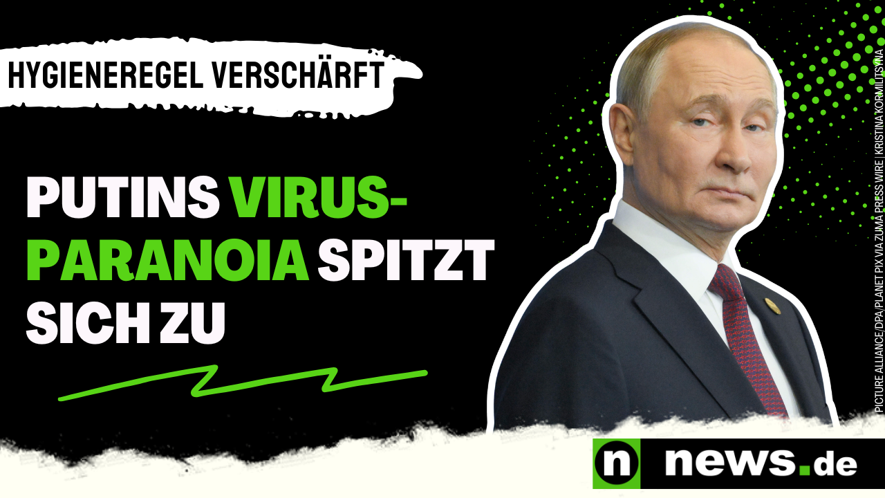 Video: Wladimir Putin: Virus-Paranoia spitzt sich zu - Kremlchef verschärft Hygieneregeln