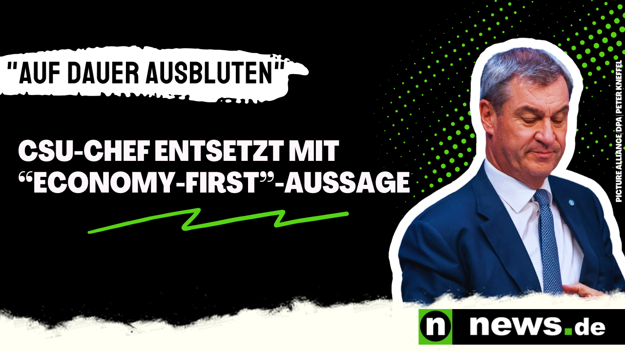 Video: Markus Söder: "Auf Dauer ausbluten" - CSU-Chef entsetzt mit "Economy-First"-Aussage