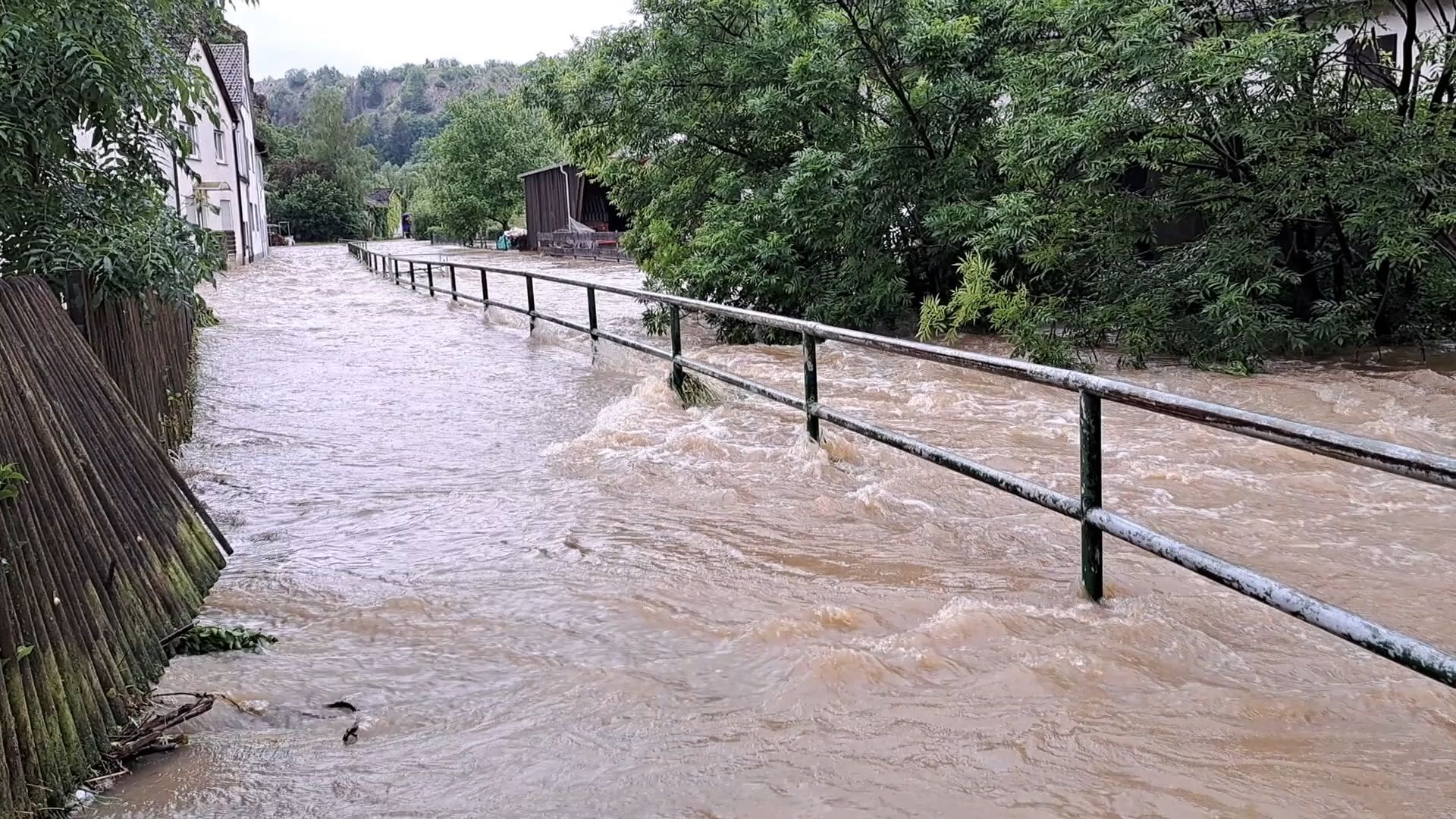Massive Überschwemmungen im Gailachtal