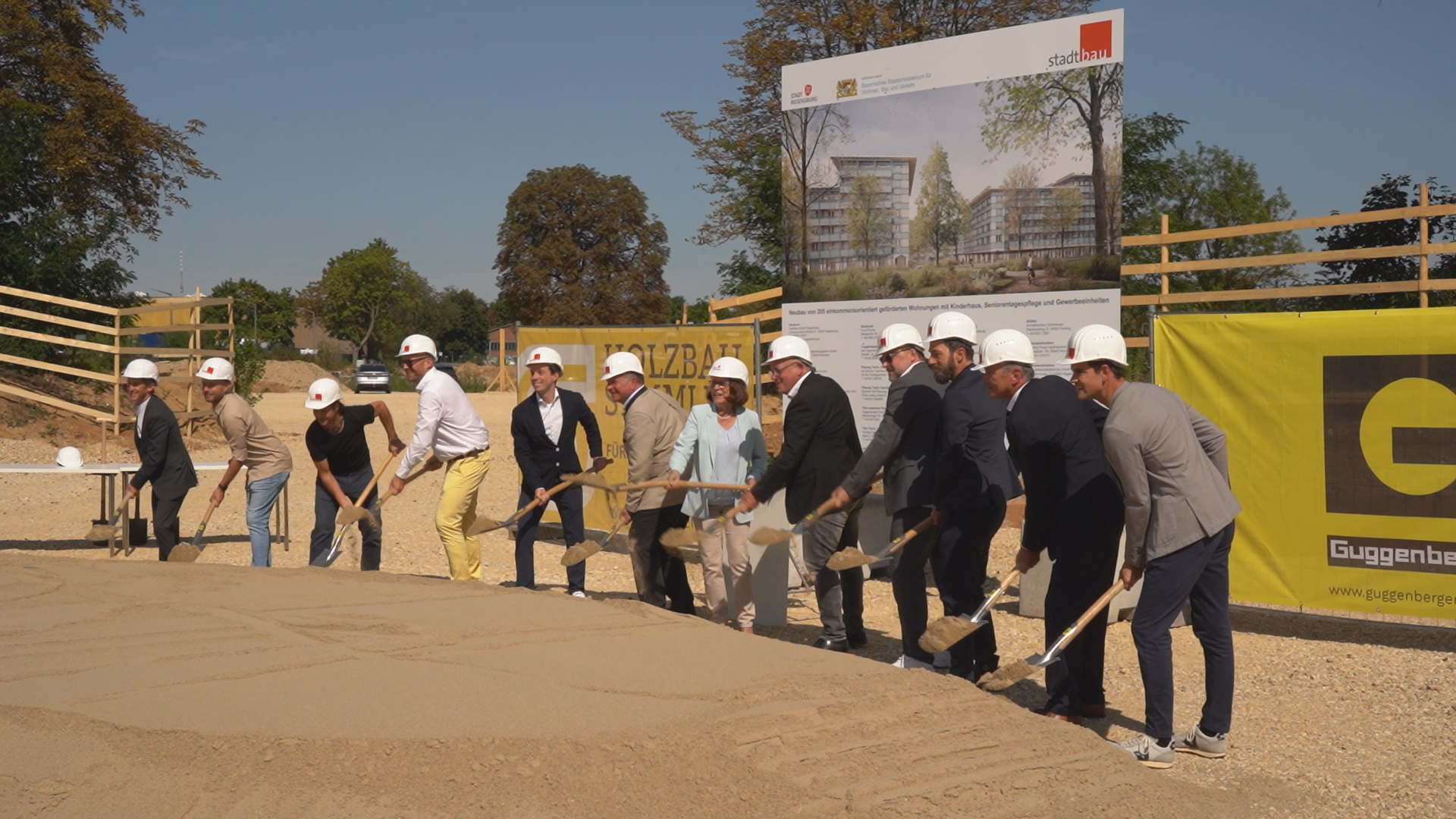 Video: Neubau in Regensburg: Erster Spatenstich für ein Vorzeigeviertel im Stadtosten