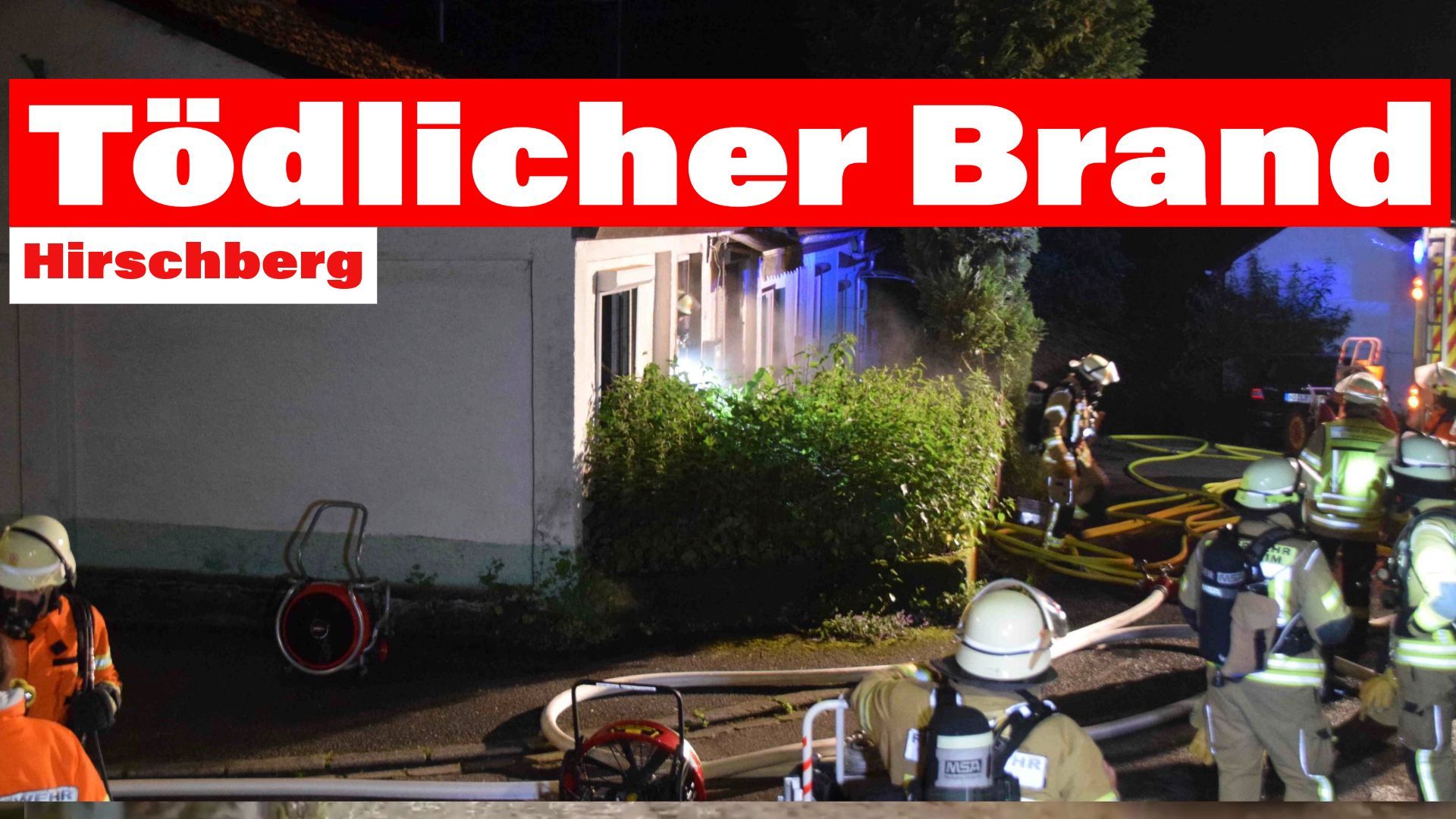 Tödlicher Brand in Hirschberg: Ein Toter und ein Verletzter in Großsachsen