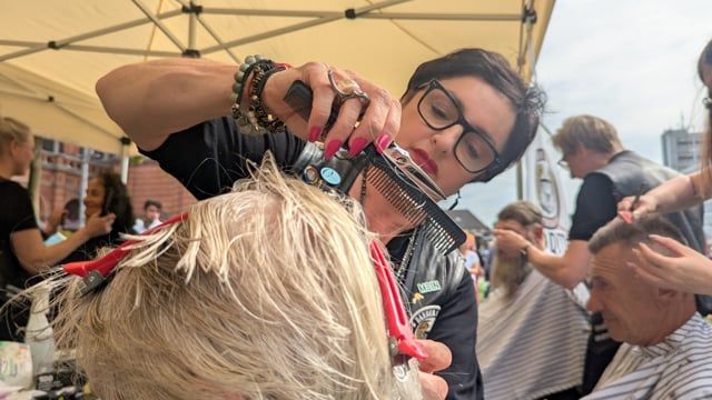 Angel with Comb and Scissors - This Haircut is Free