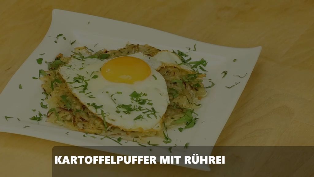 Potato Pancakes with Scrambled Eggs