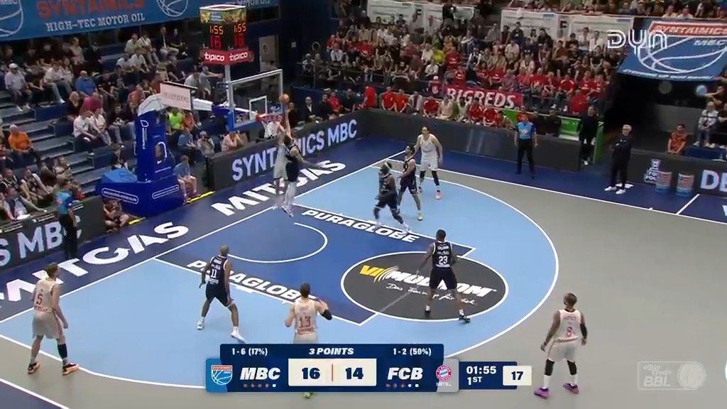 Spiel Highlights zu SYNTAINICS MBC – FC Bayern München Basketball