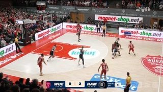 Spiel Highlights zu Fitness First Würzburg Baskets – Veolia Towers Hamburg