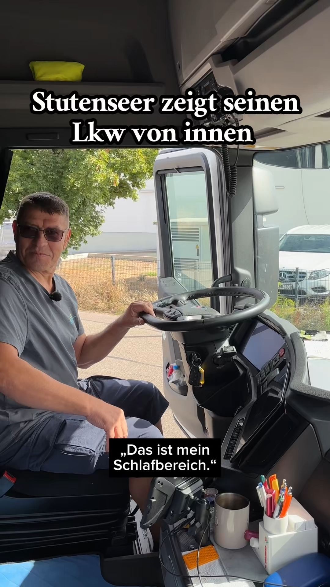 Video: Lkw-Fahrer aus Stutensee zeigt seine Fahrerkabine