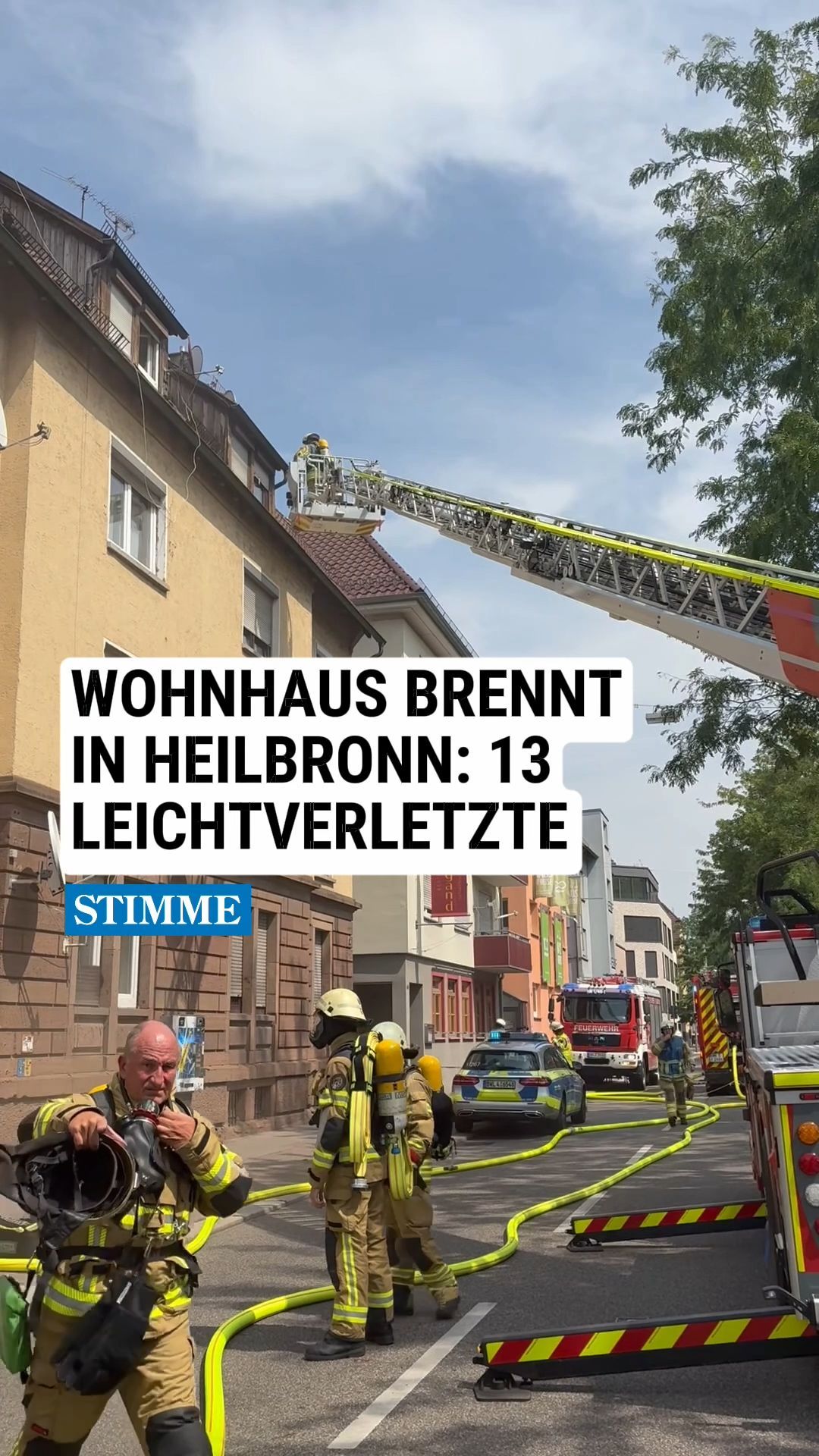 Video: Wohnhausbrand in Heilbronn: 13 Leichtverletzte, darunter vier Kleinkinder