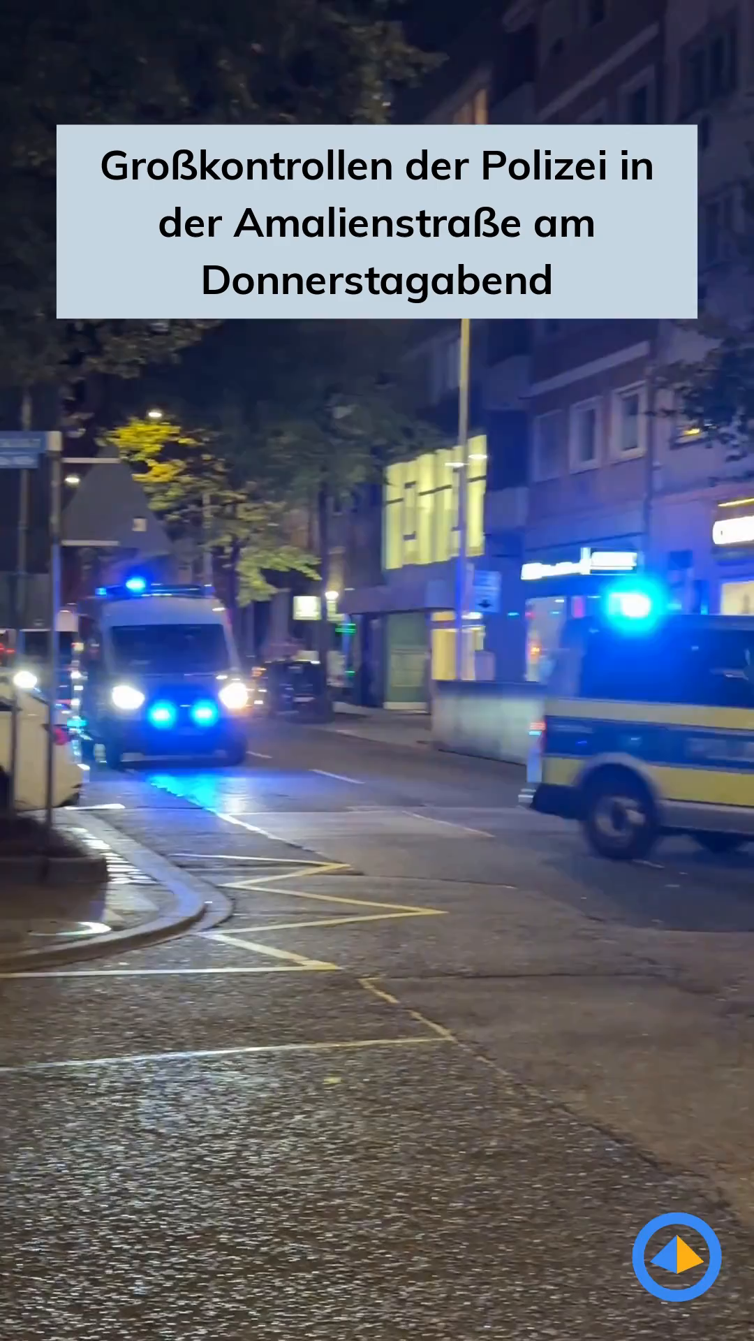 Video: Großangelegte Polizeikontrollen in der Karlsruher Amalienstraße am Donnerstag, 22. Oktober 2026.