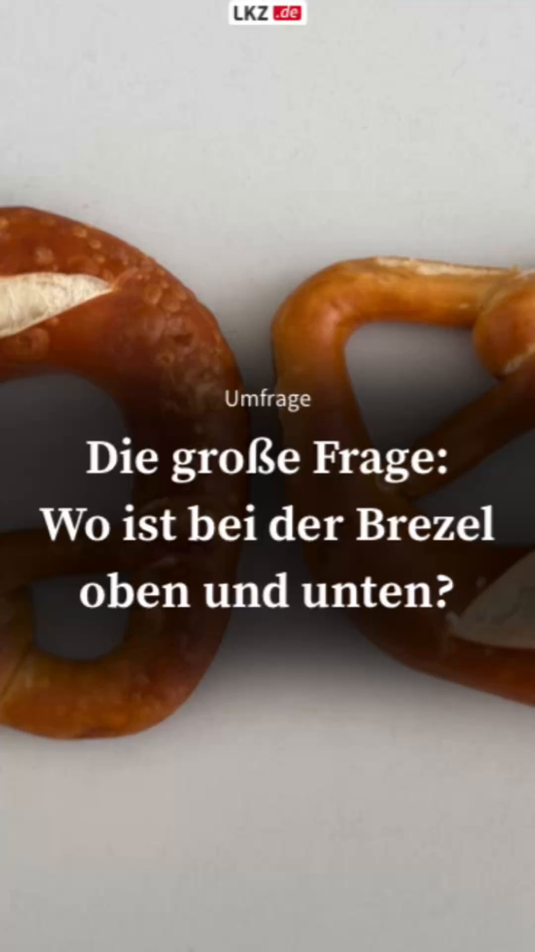 Where is the top and bottom of the pretzel?