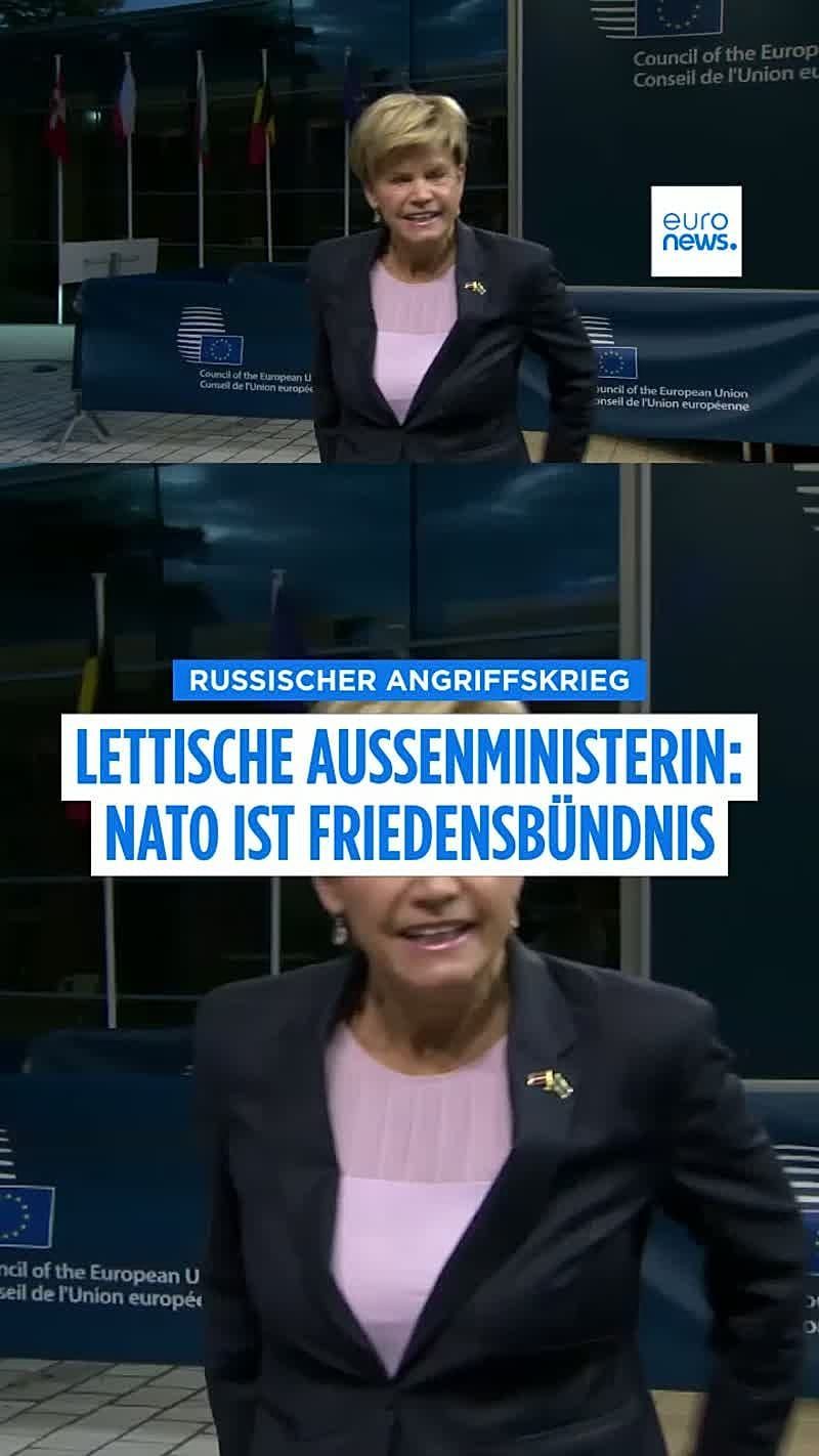 Video: Lettlands Außenministerin: „Wichtigste Kennzahl der NATO ist Frieden"