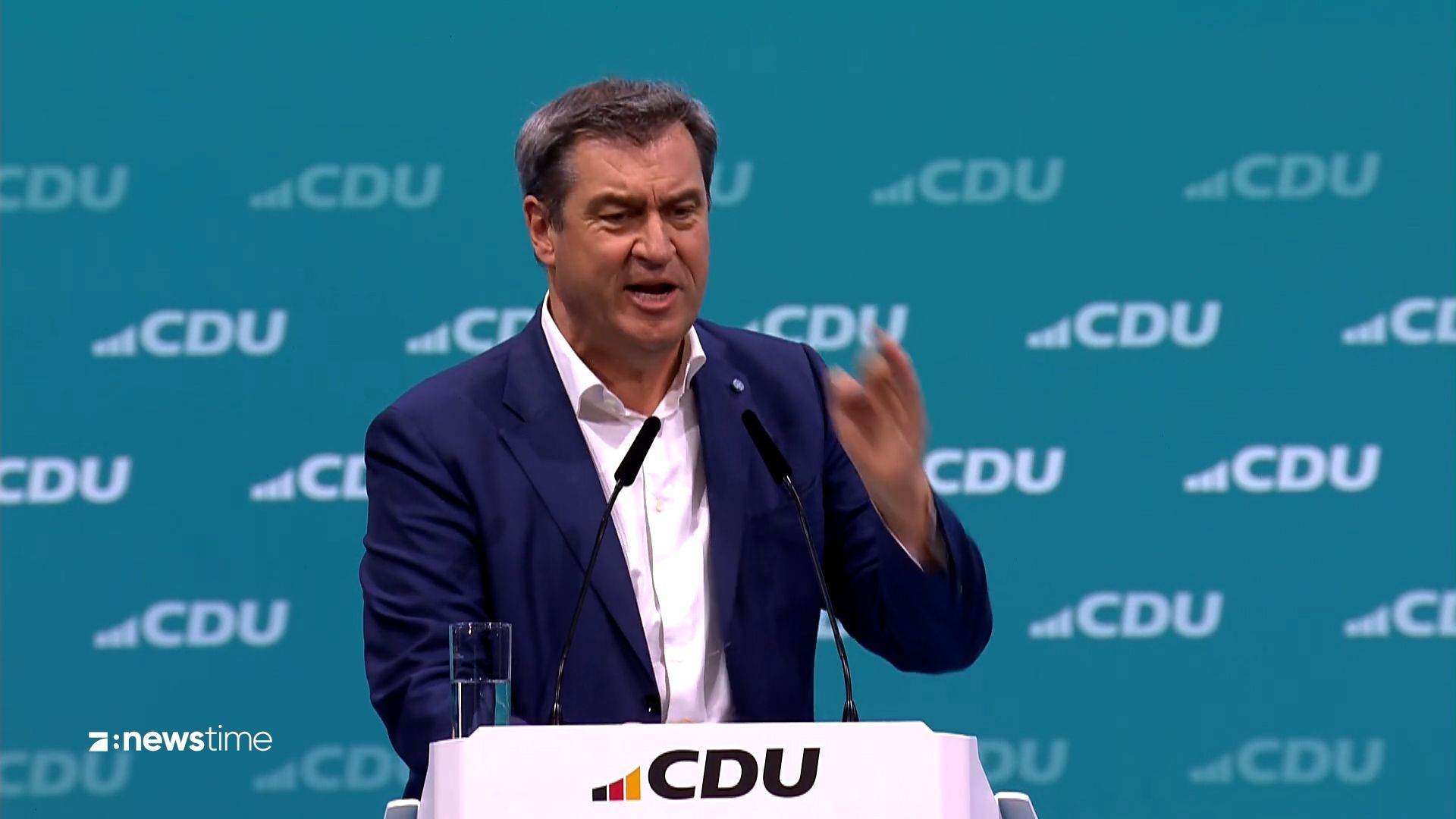 Kanzlerkandidatur und Gender-Verbot: Söder beim CDU-Parteitag