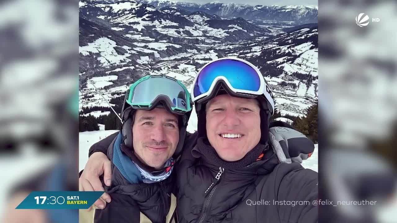 Pistengaudi mit Ex-Skiprofi Neureuther: Fußballer Schweinsteiger in Kitzbühel