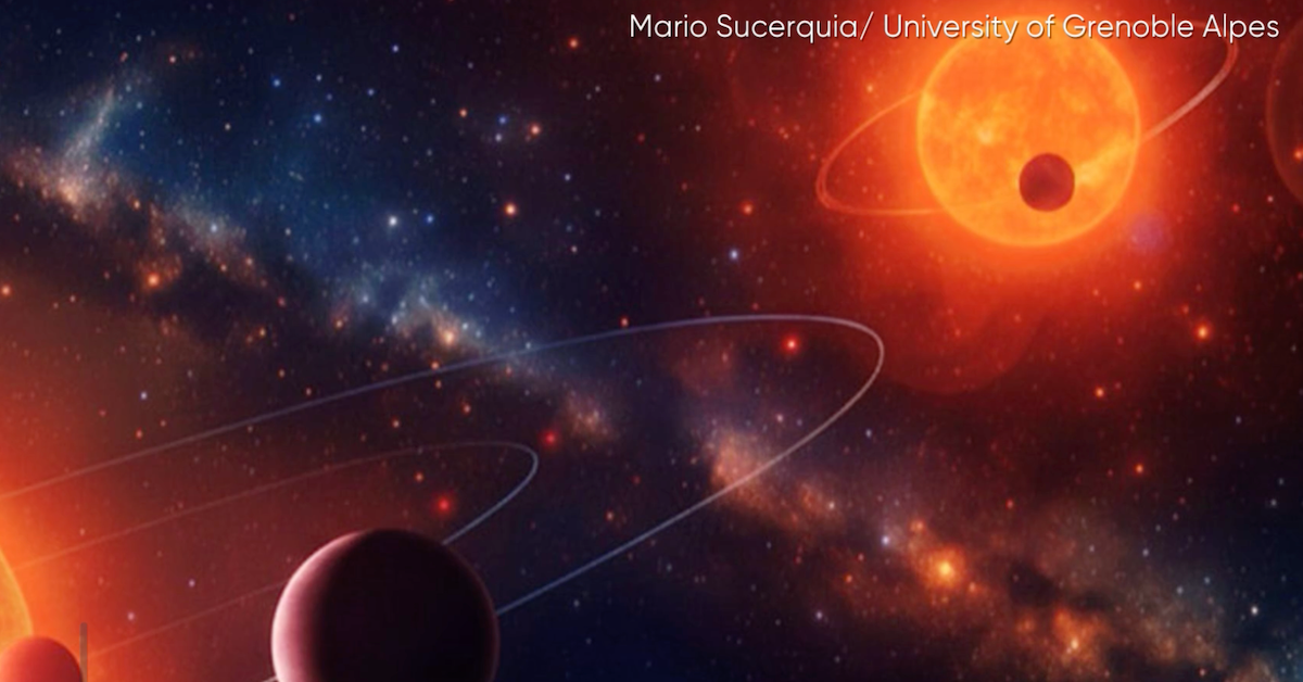 Zwei Sterne teilen sich drei Planeten