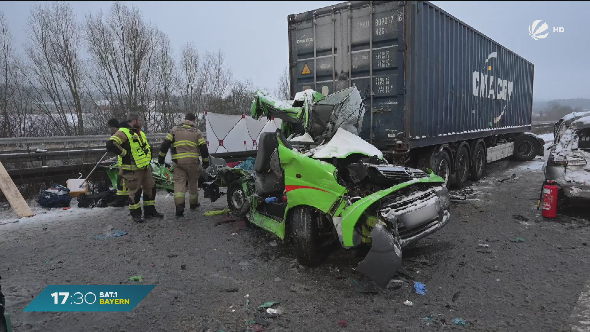 Video: Glätte auf Bayerns Straßen: Über 70 Unfälle und drei Tote