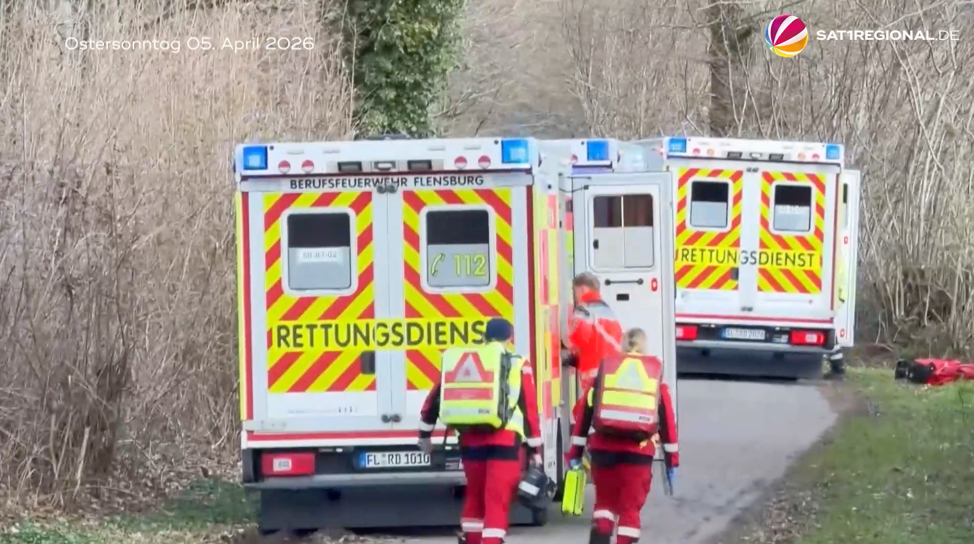 Video: Drei Menschen bei Ostereiersuche in Satrup von Baum erschlagen