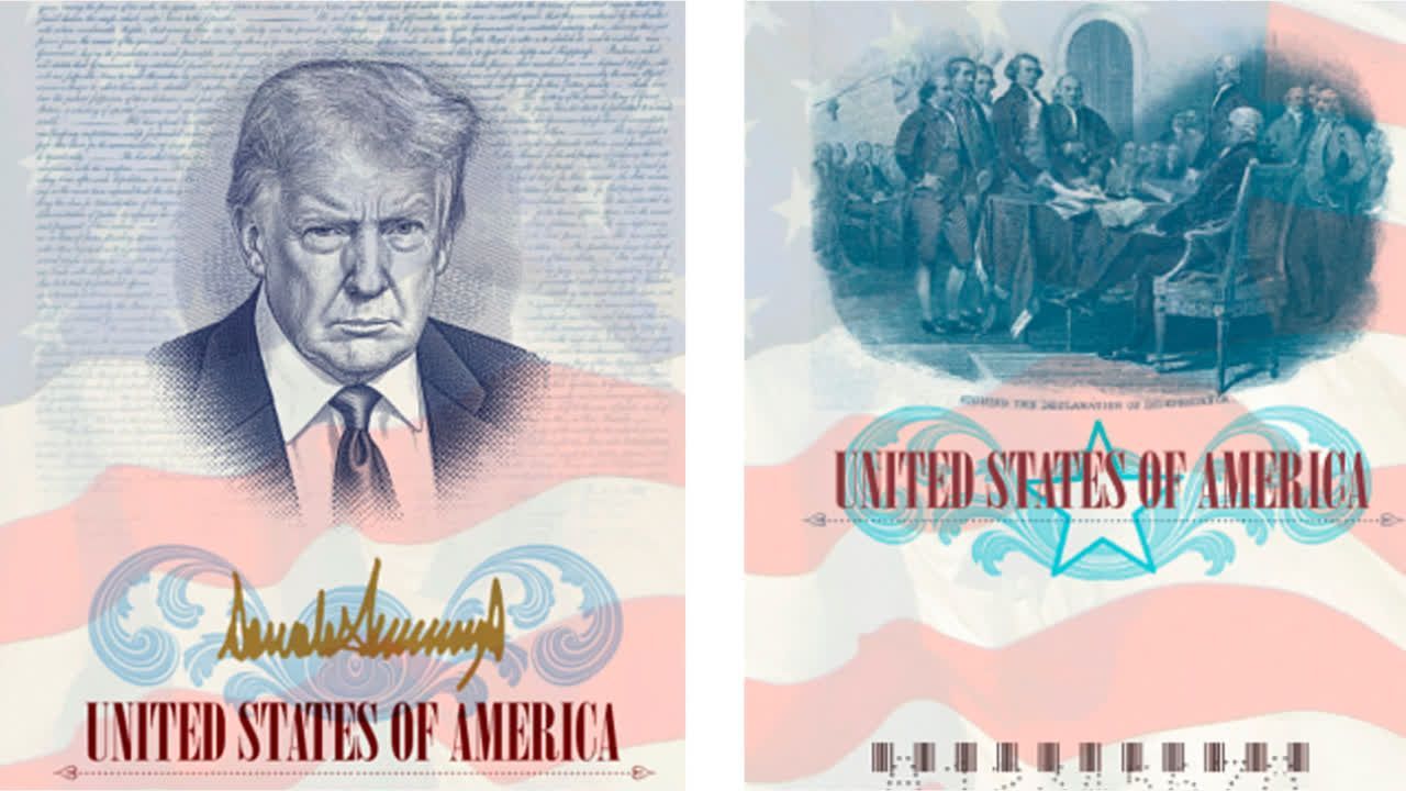 Video: Trump-Porträt auf US-Reisepässen