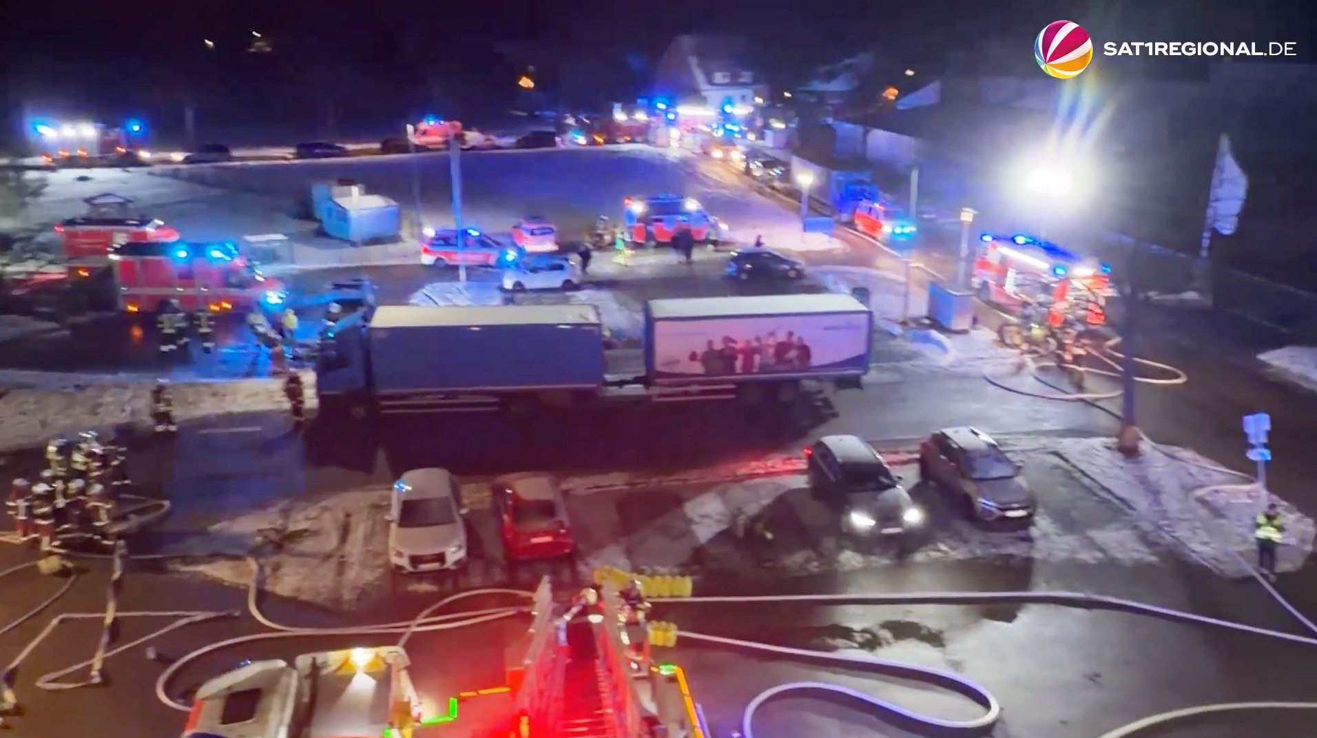 Video: Großbrand in Wäscherei der Diakonie in Sorsum