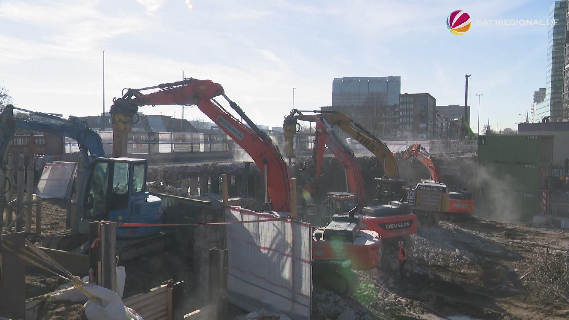 Video: Verkehrsader am Berliner Tor dicht: Staus im Hamburger Osten erwartet