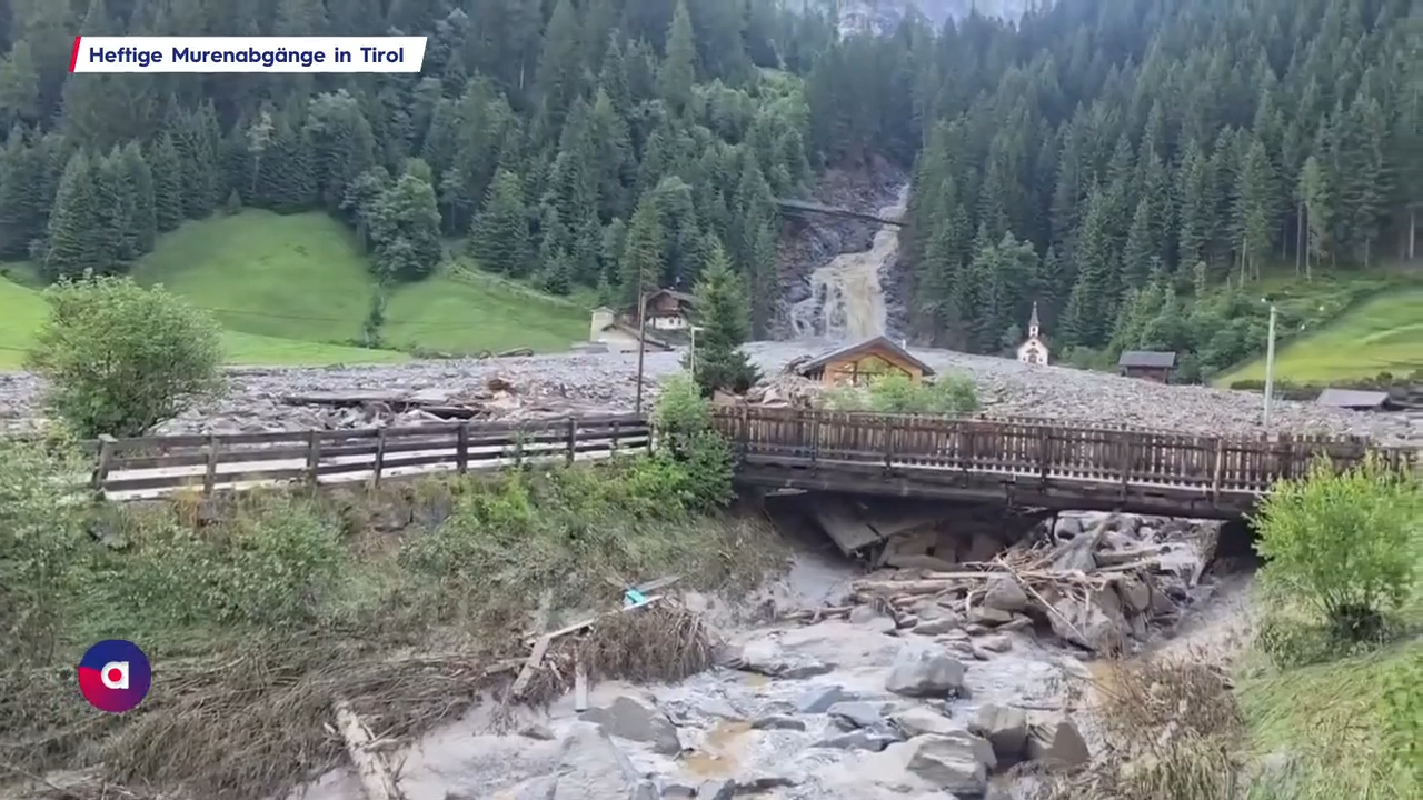 Video: Heftige Murenabgänge: Aufräumarbeiten in Tirol